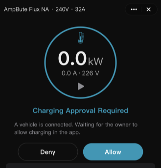 SmartApp charging approval request with Allow and Deny controls